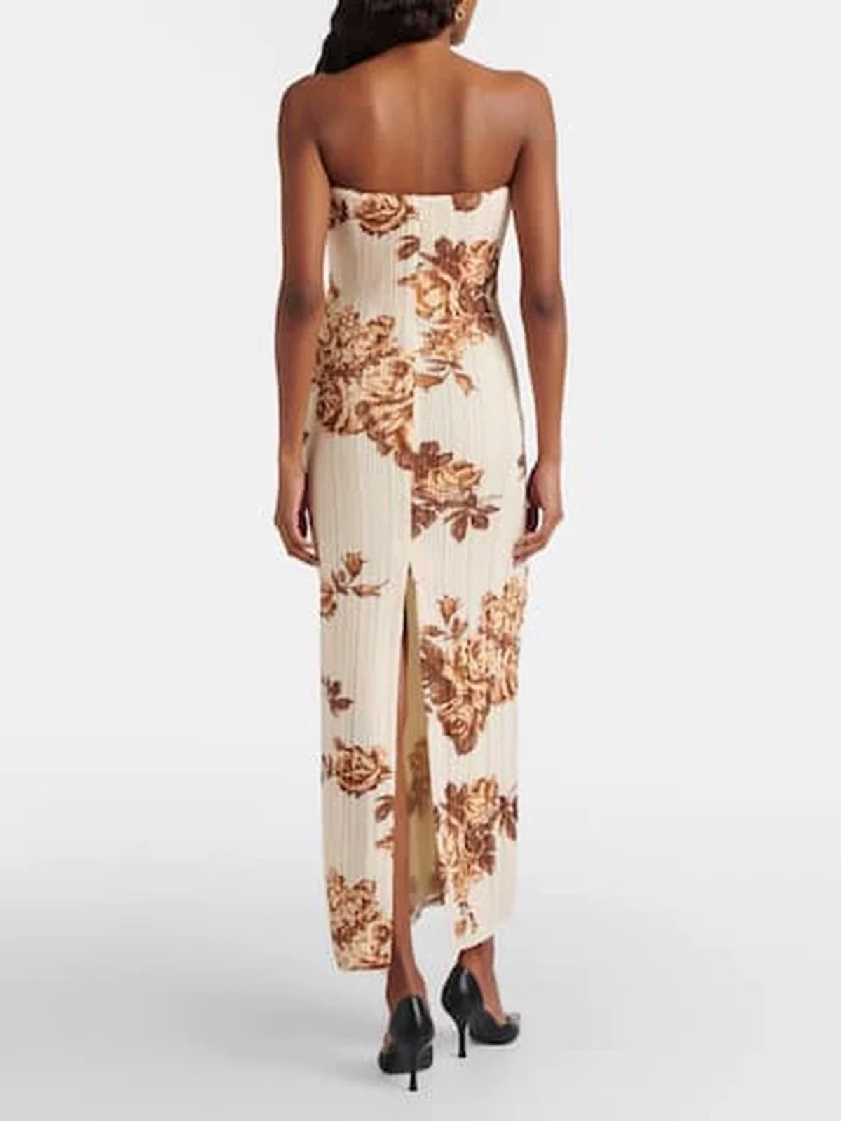 Who Brought Flowers Dress - Orange Beige