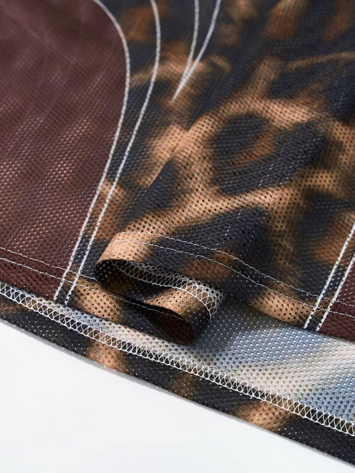 Co-ed Dorm Baggy Leopard Detailed Jersey Tee - Brown