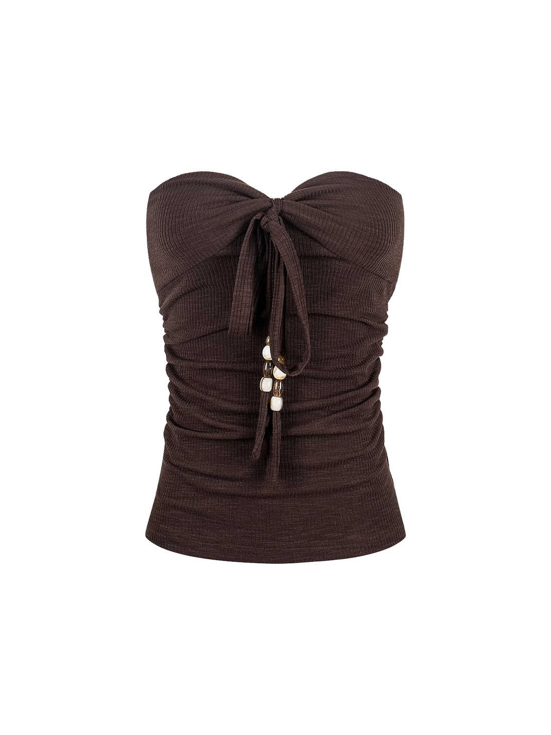 Too Hot for Traditions Top - Coffee Brown