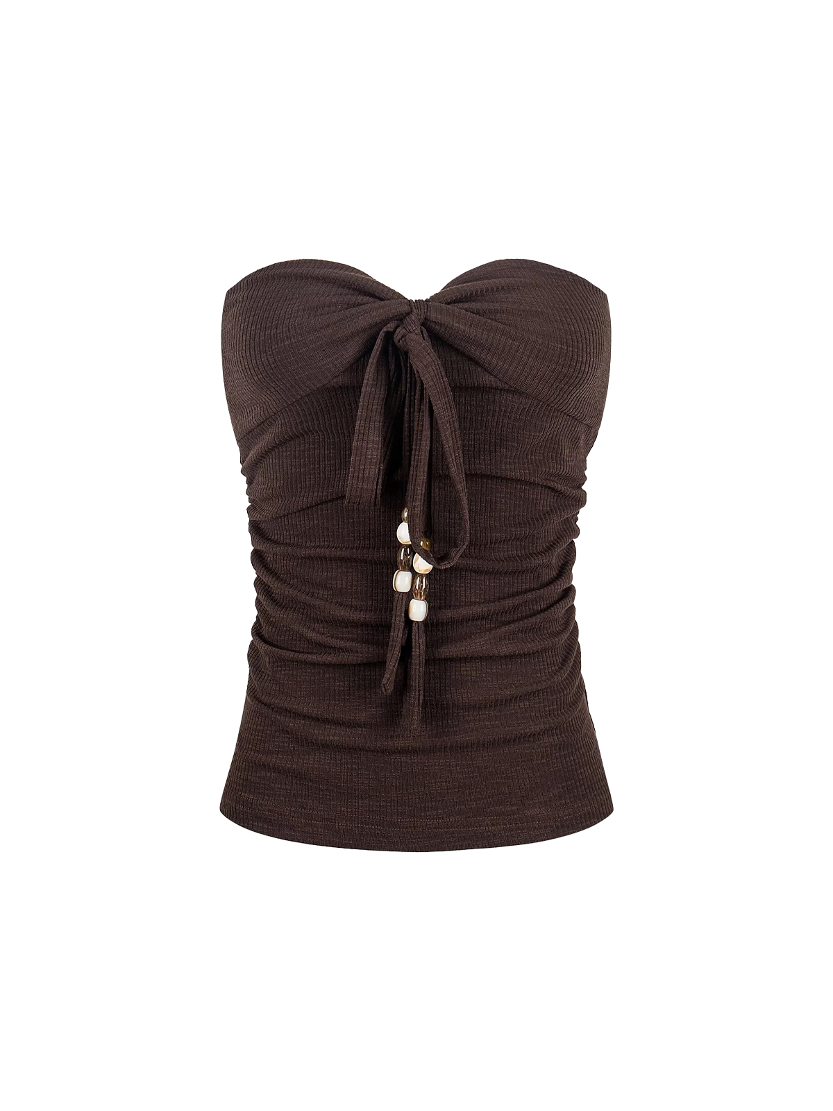 Too Hot for Traditions Top - Coffee Brown