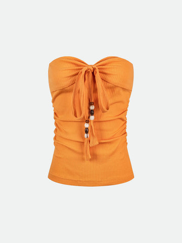 Too Hot for Traditions Top - Sunset Orange
