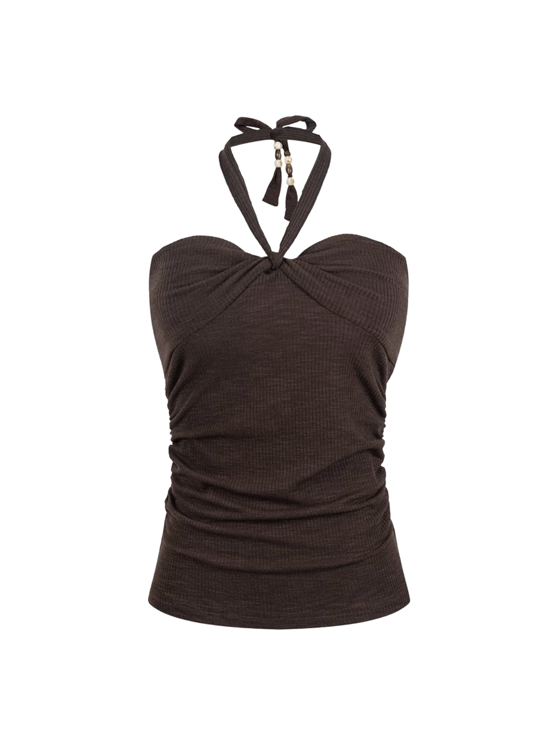 Too Hot for Traditions Top - Coffee Brown