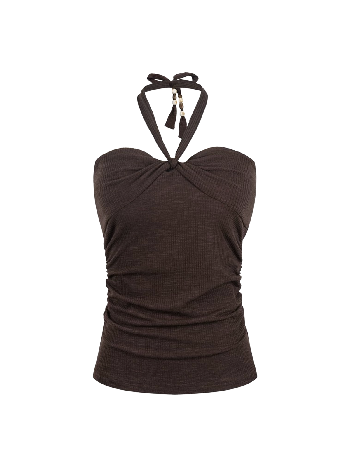 Too Hot for Traditions Top - Coffee Brown