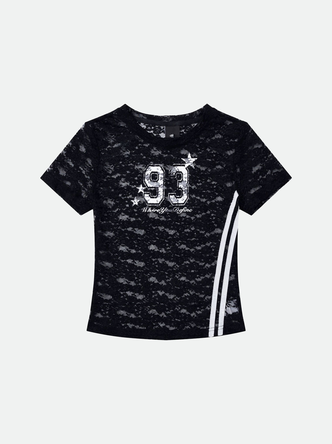 Team Bridesmaid Lace Tee - All Black