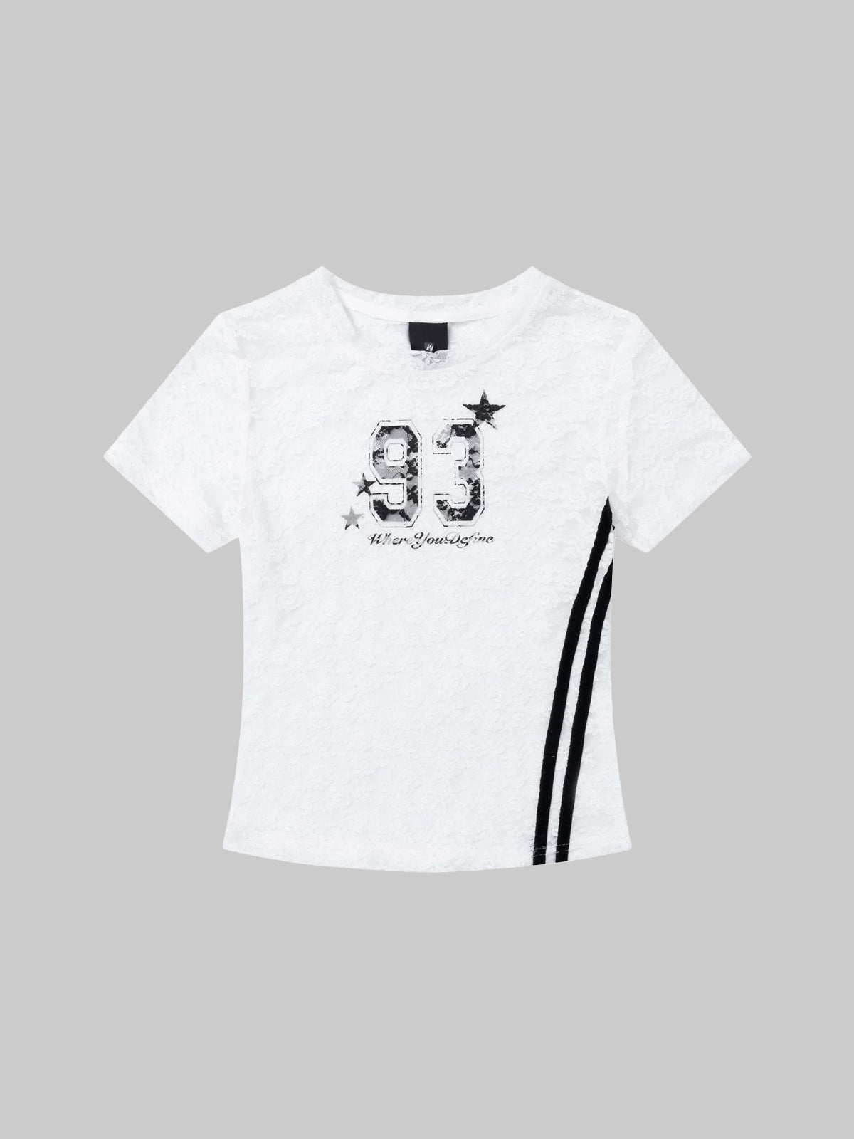 Team Bridesmaid Lace Tee - All White