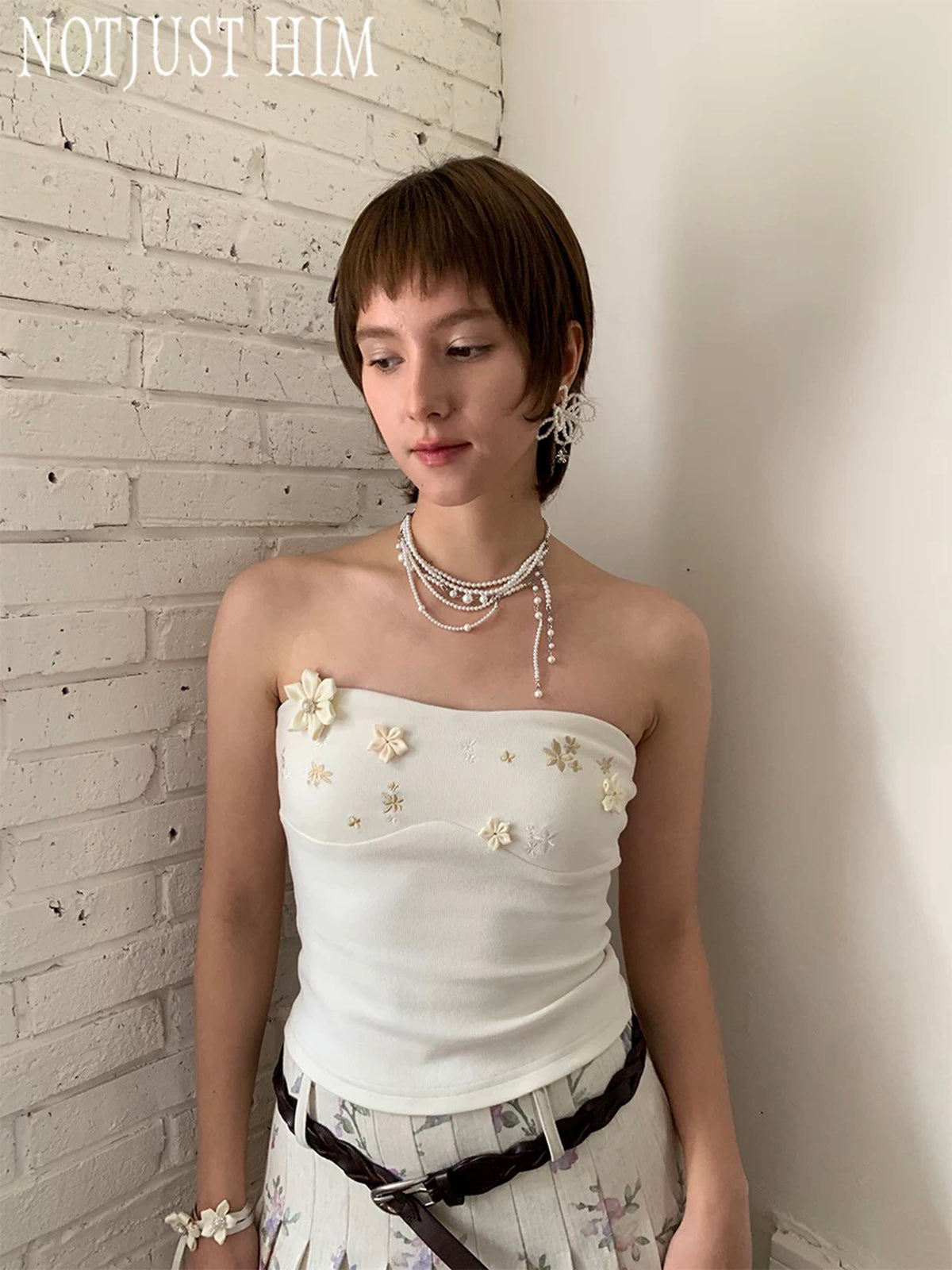 Found in Garden Tube Top - Floral White