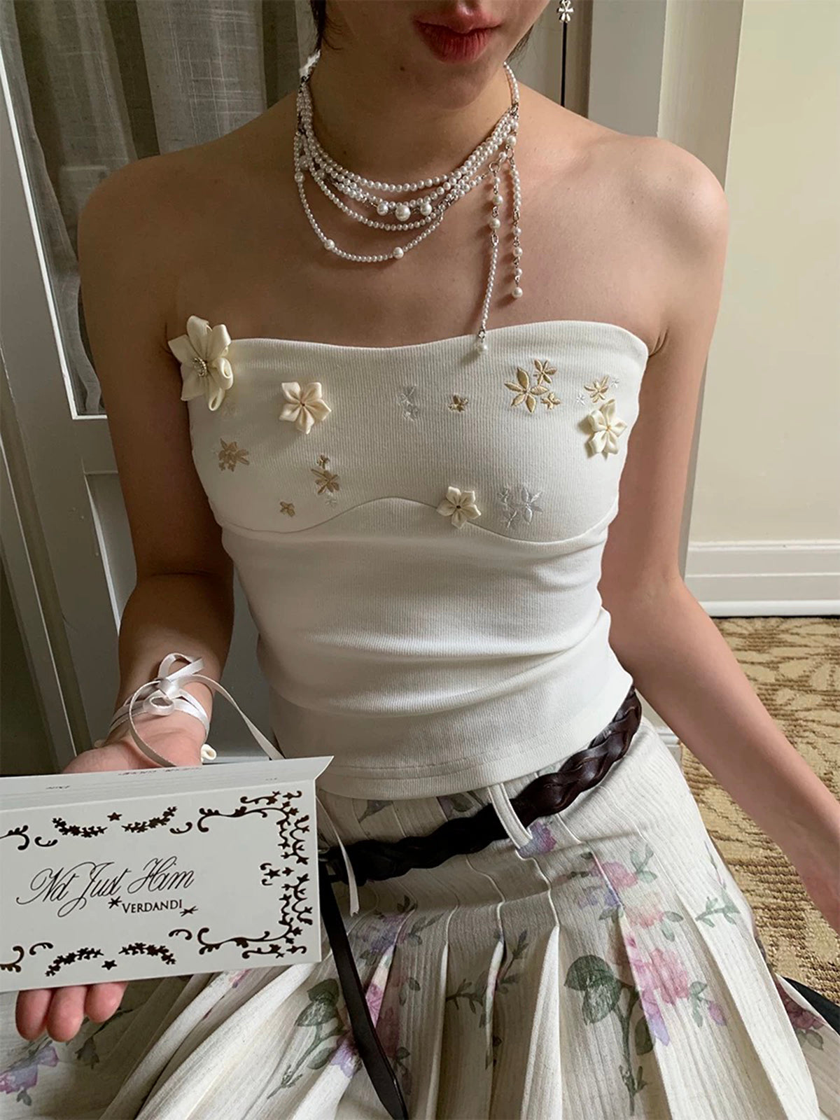 Found in Garden Tube Top - Floral White