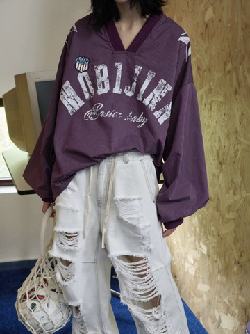 Bride of Mild Chaos Jersey Sweatshirt - Grey Purple
