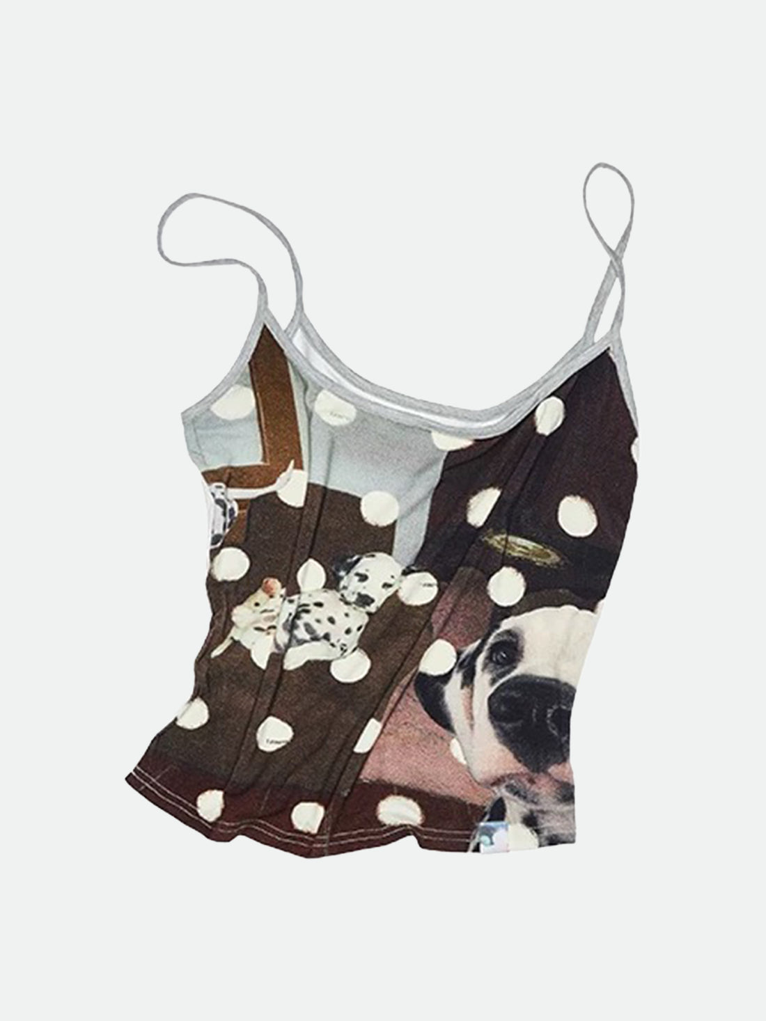 My Puppy Waiting At Home Cami Top - Black White