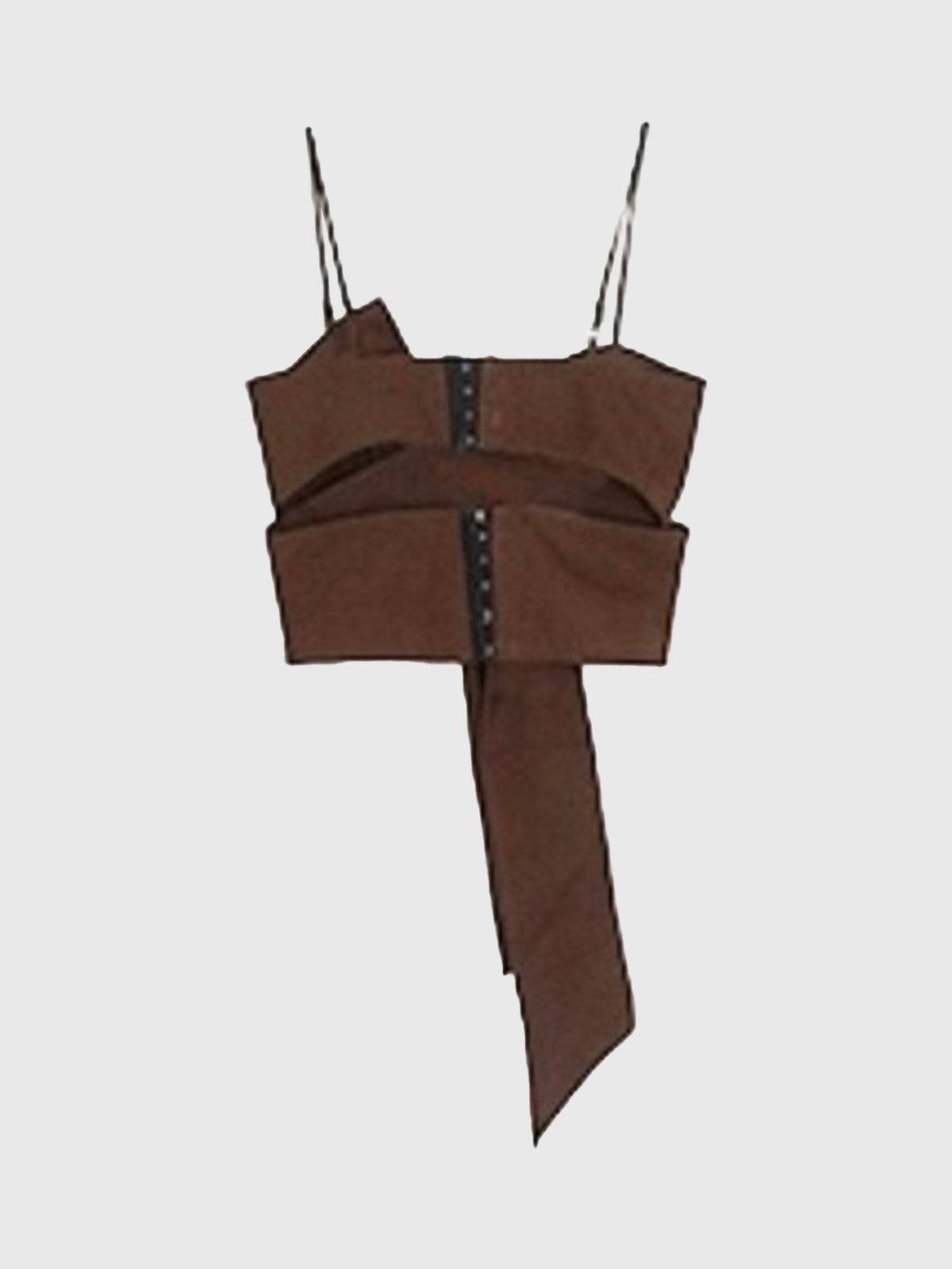 Wrap You With A Bow Top - Coffee Brown