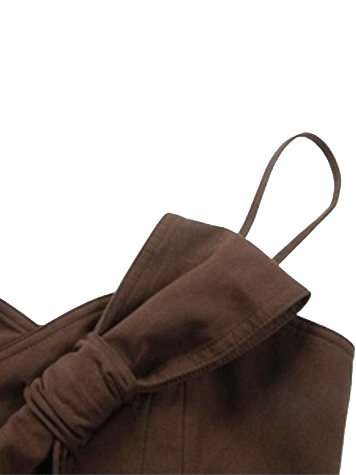 Wrap You With A Bow Top - Coffee Brown