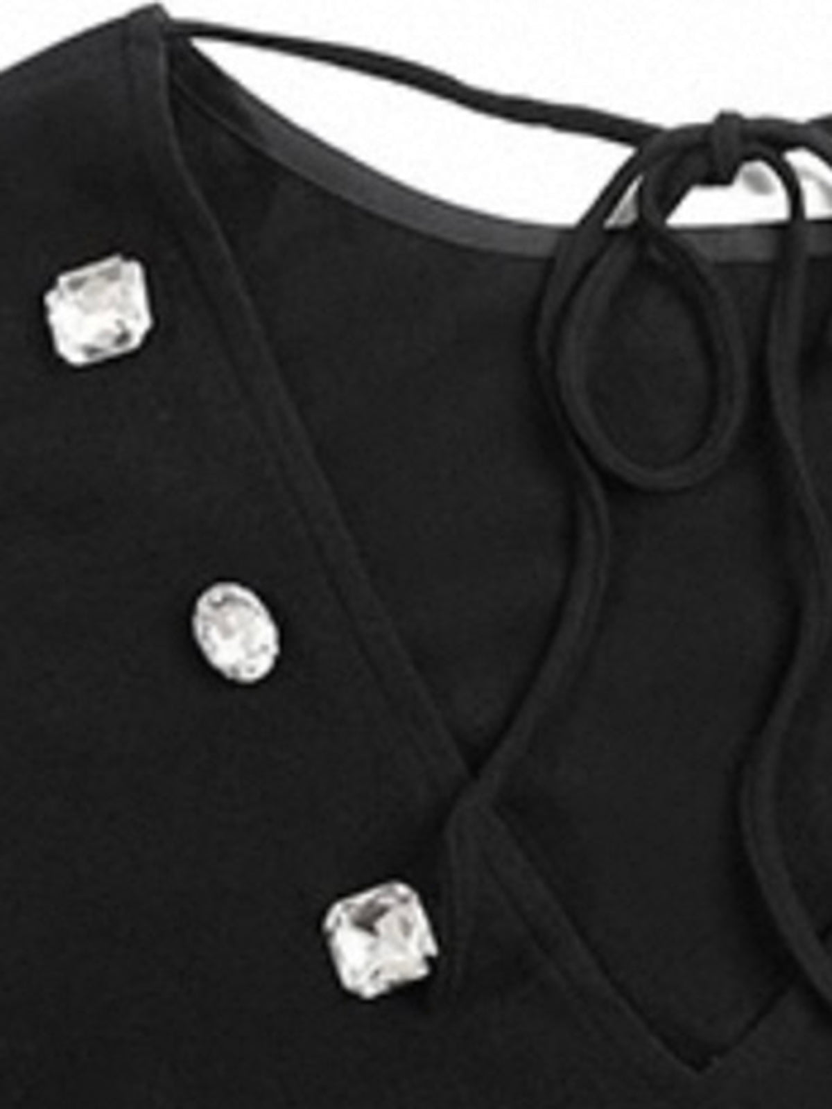 Dark Glitter Policy Top - Shine Black