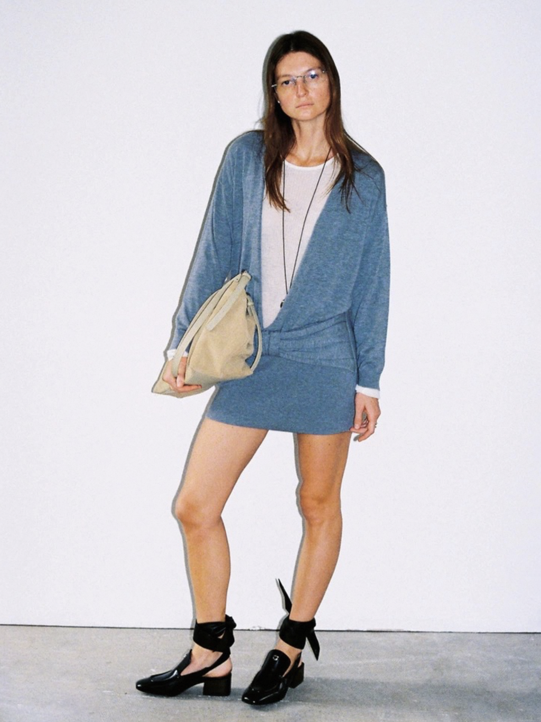 Maybe Later Cover Dress - Dust Blue