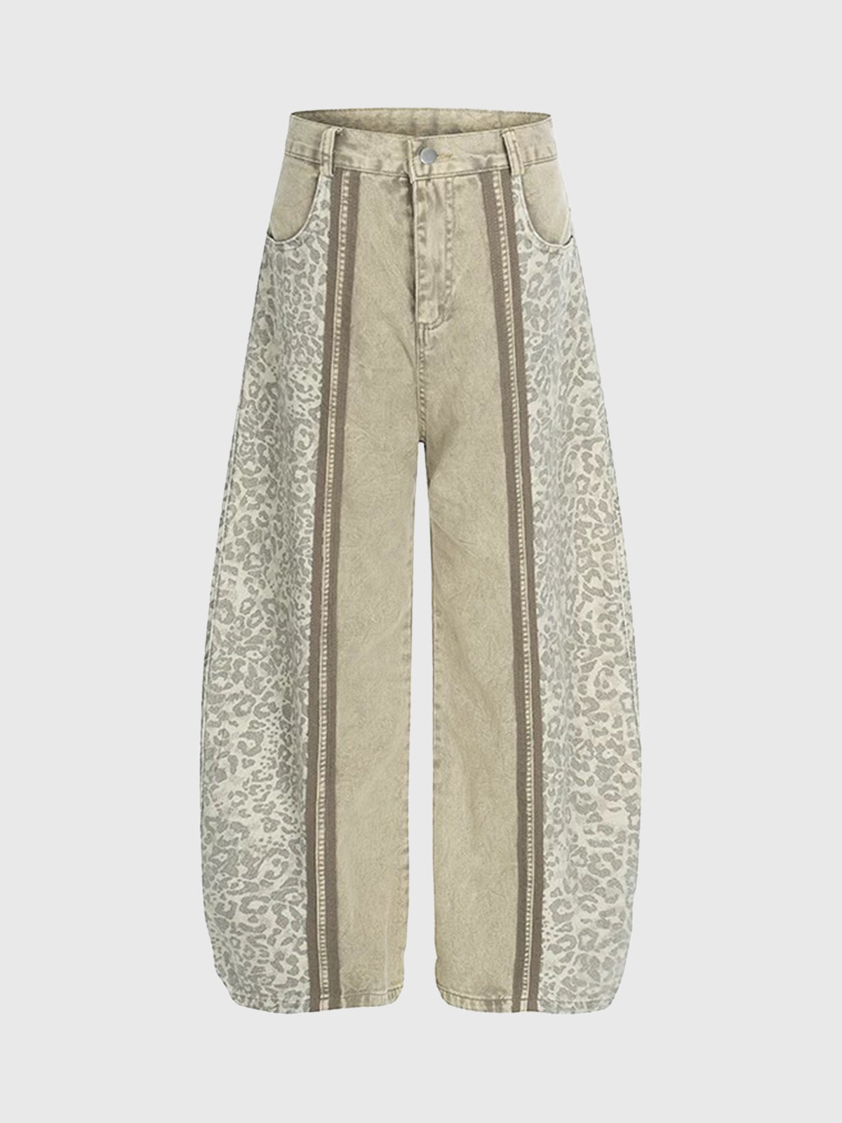 Feral Posture Pants - Ivory Leopard