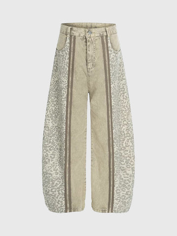 Feral Posture Pants - Ivory Leopard