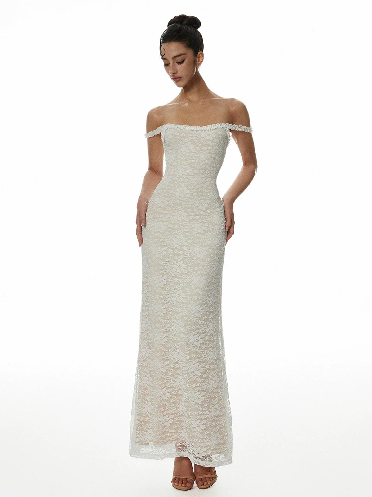 Veil Static Dress - Ivory Pearl