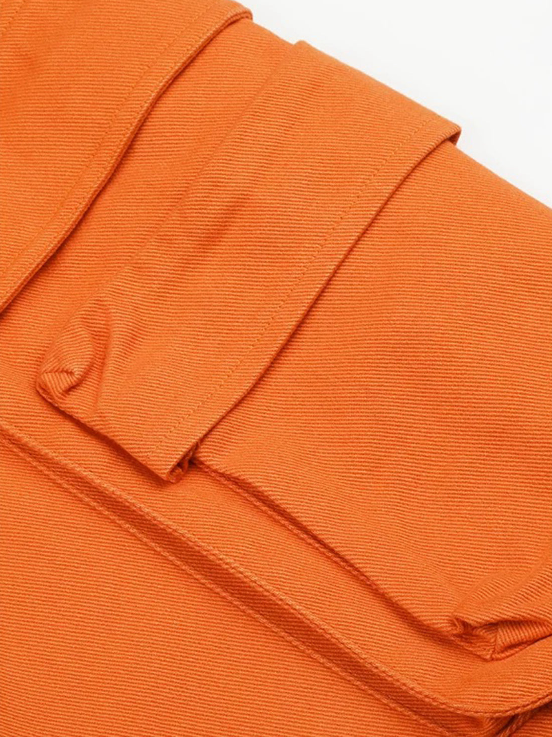 Co-ed Dorm Wide-leg Multi-Pocket Cargo Pants - Orange