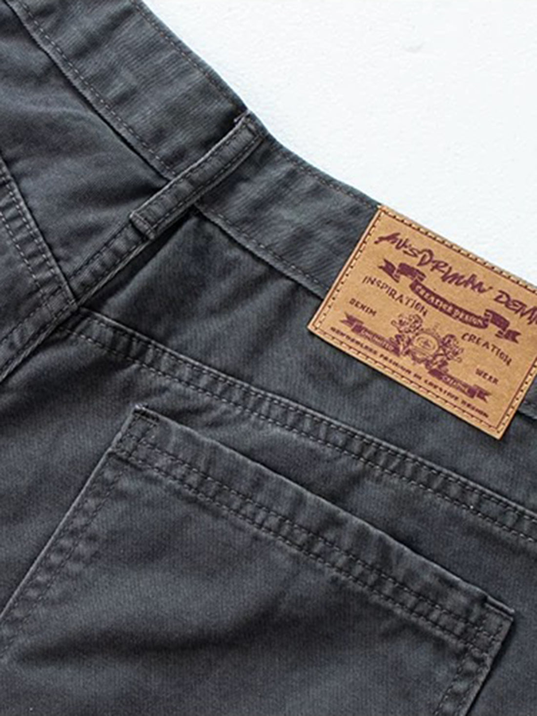 Co-ed Dorm Wide-leg Sandwashed Multi-Pocket Cargo Pants - Grey