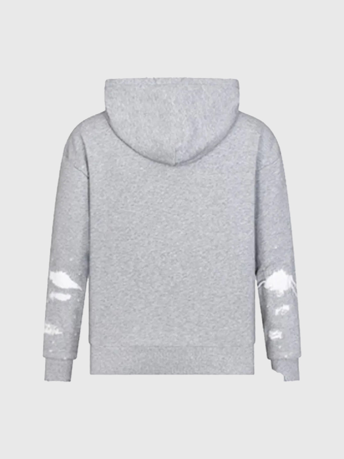 Co-ed Dorm Baggy Washed Distressed Zip-up Hoodie - Grey