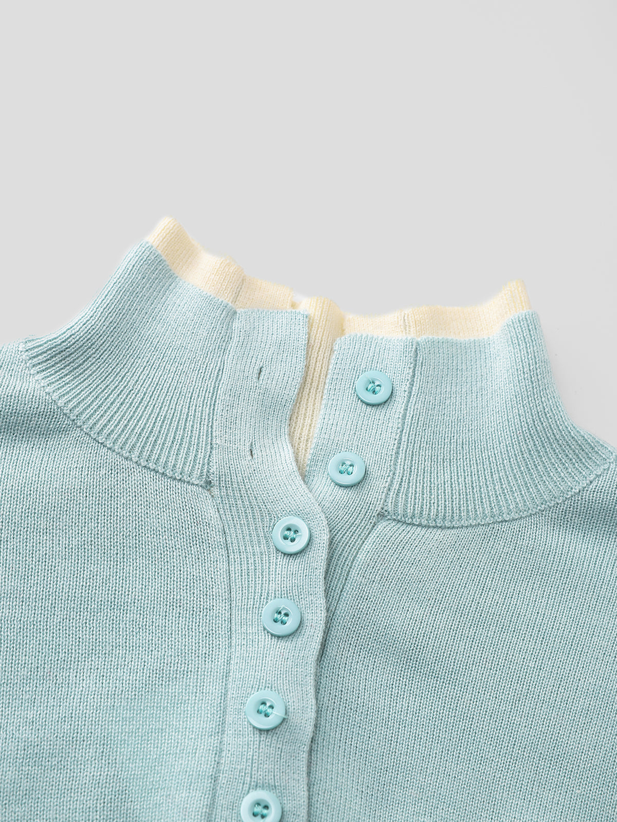 Fake It Till U Knit Sweater - Baby Blue