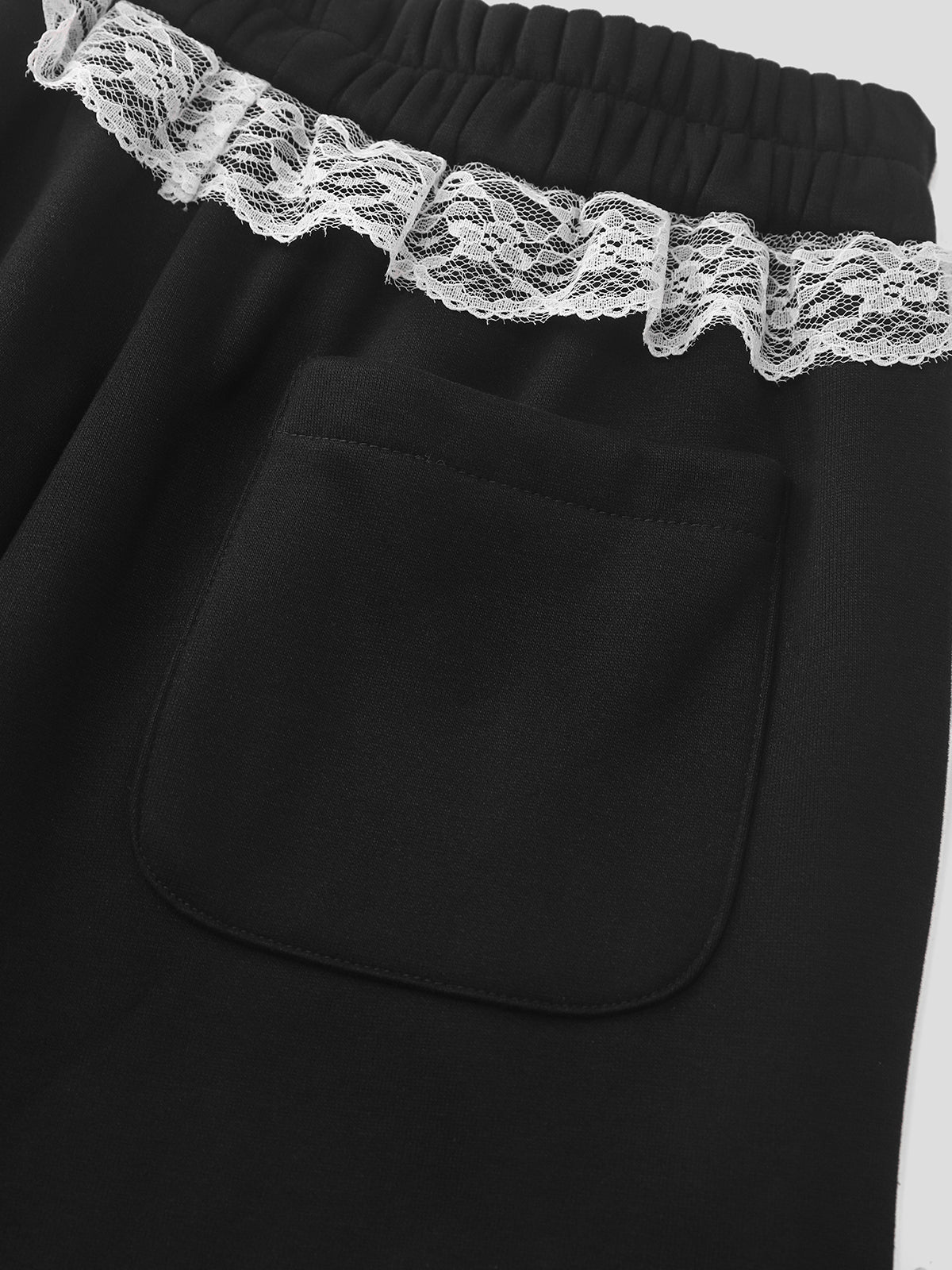Pearl Rebel Set Laced Sweatpant - Noir Whisper
