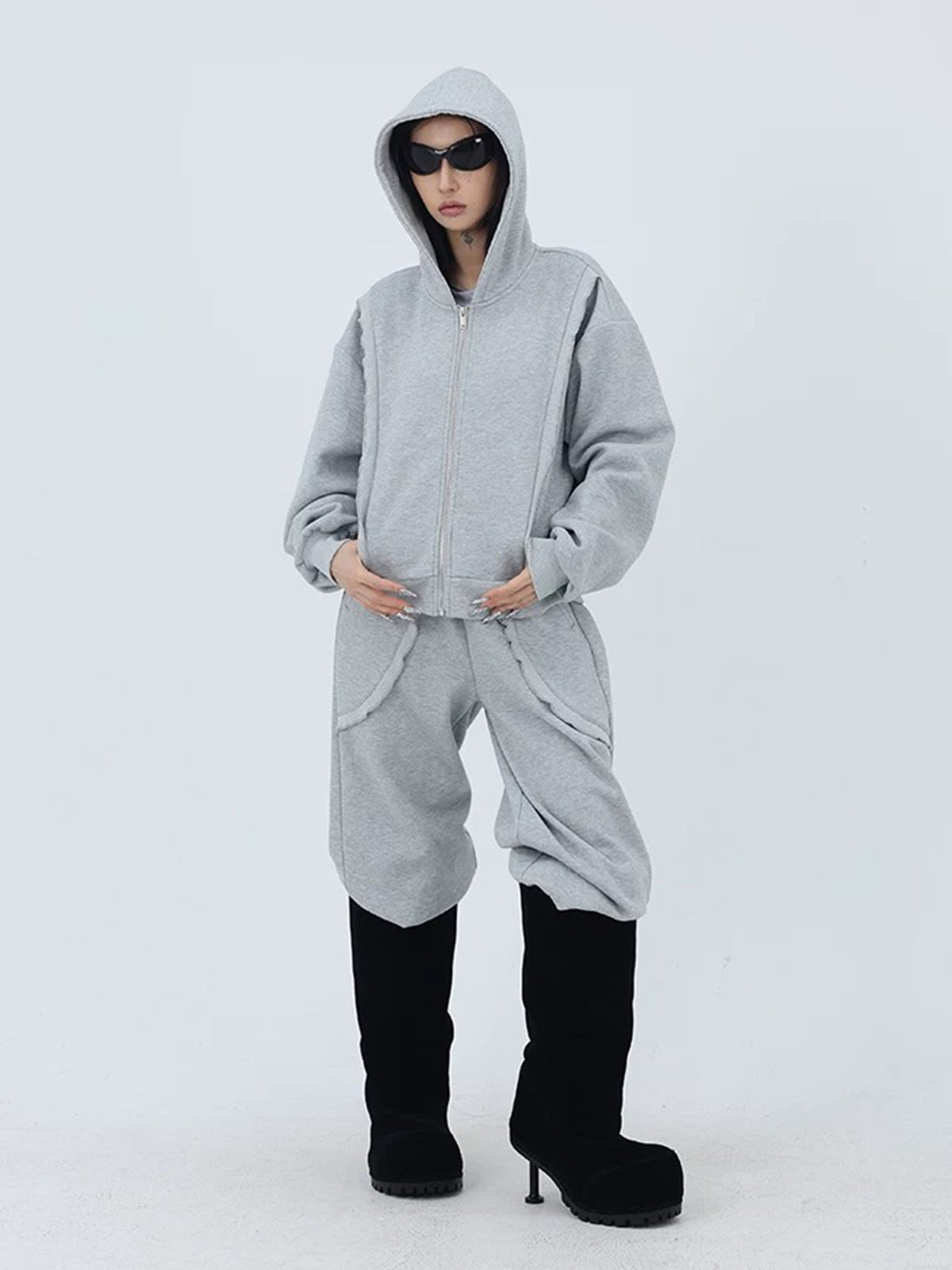 Quiet Hours Hoodie Jacket – Cloud Grey