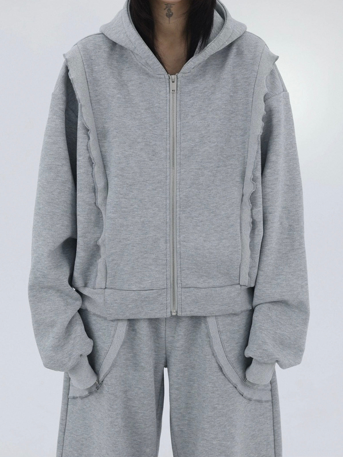 Quiet Hours Hoodie Jacket – Cloud Grey