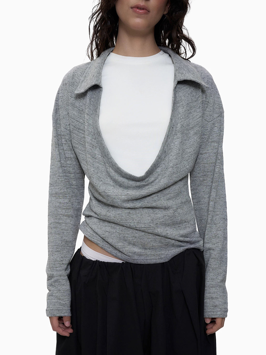 Fold Hour Top – Cloud Grey