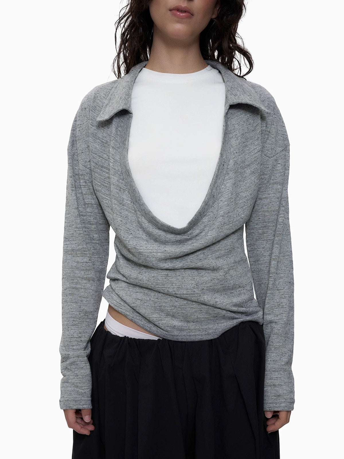 Fold Hour Top – Cloud Grey