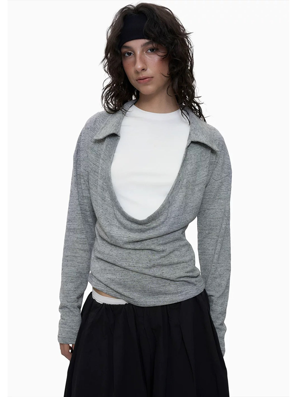 Fold Hour Top – Cloud Grey