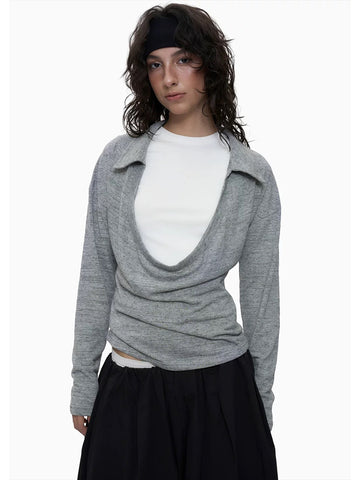 Fold Hour Top – Cloud Grey