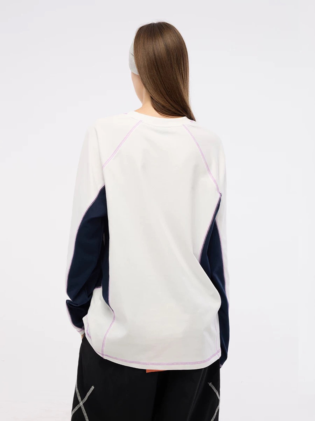 Practice Break Sleeve Top – Cream Blue