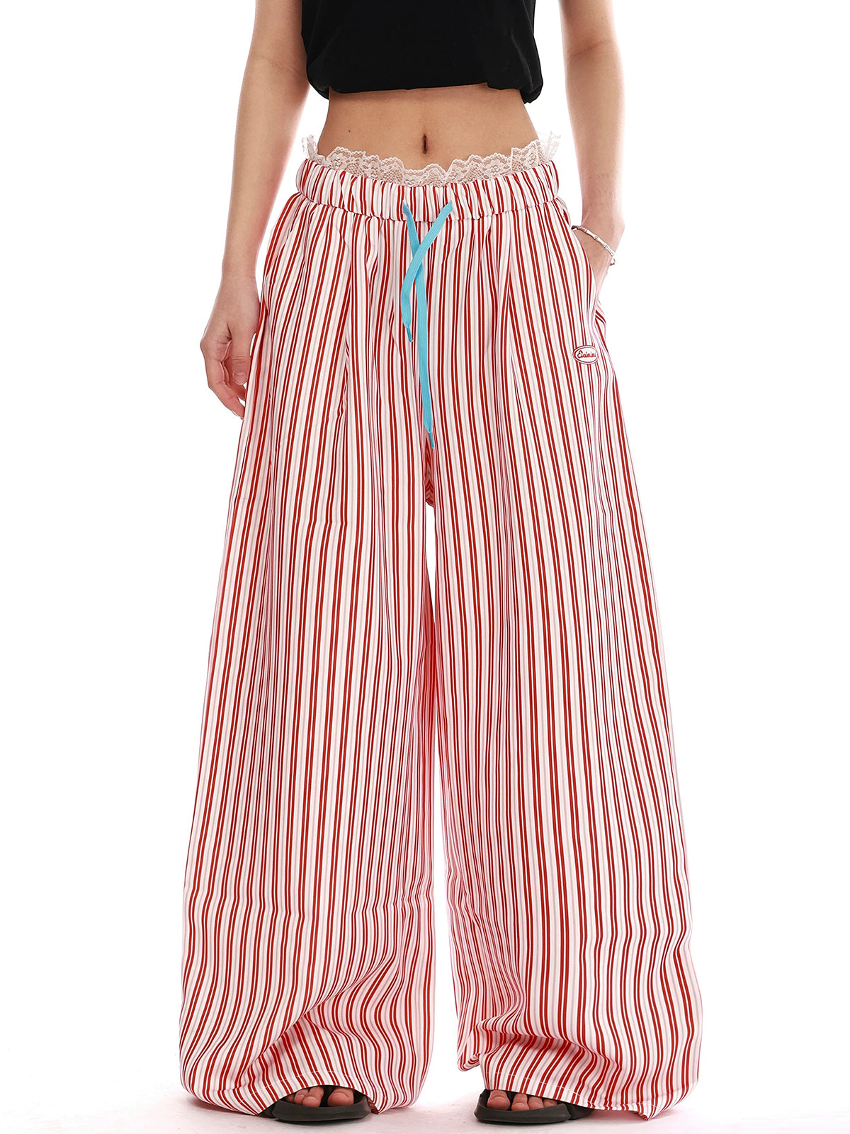 Candy Track Pants – Cherry Cream