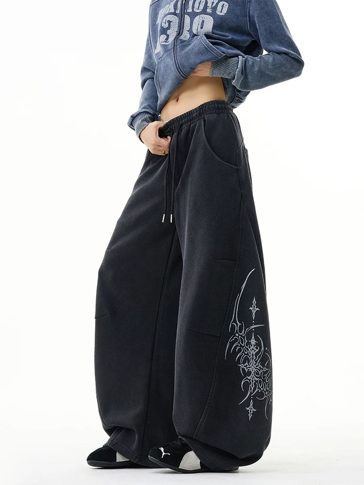Inktrace Pants – Raven White