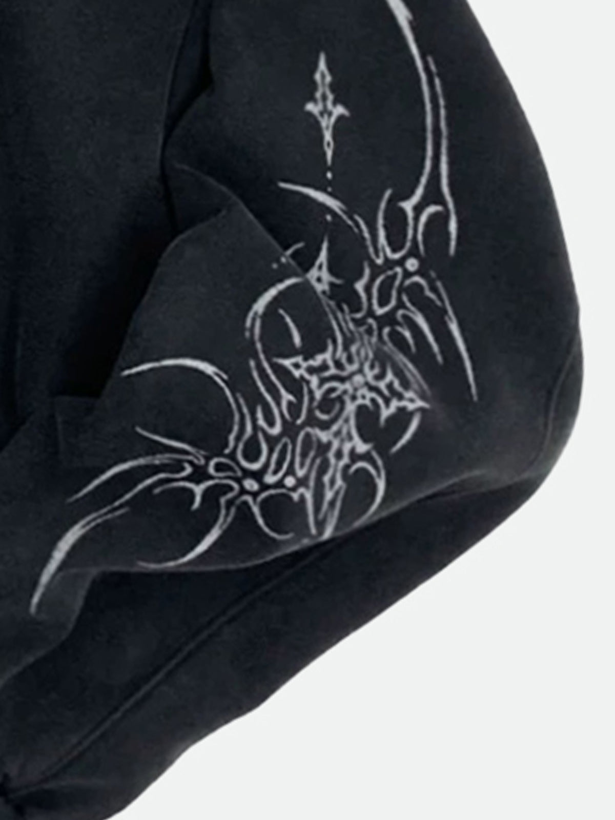 Chrome Wing Hoodie – Noir Silver
