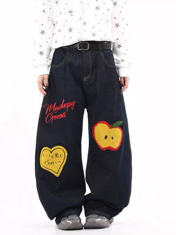 Love Error Denim Barrel Pants – Ink Heart