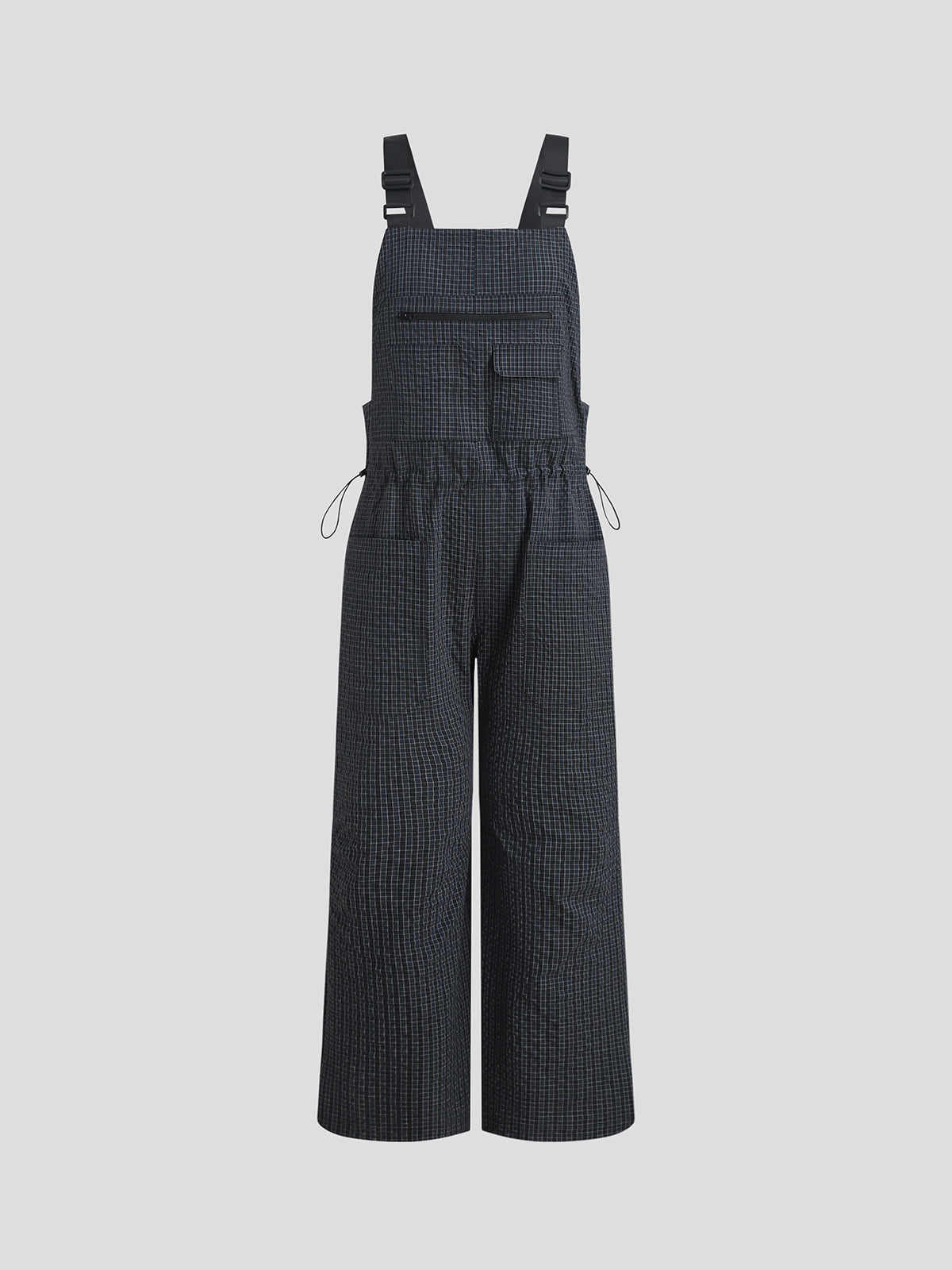 Trench-Strap Jumpsuit - Checkered Shield