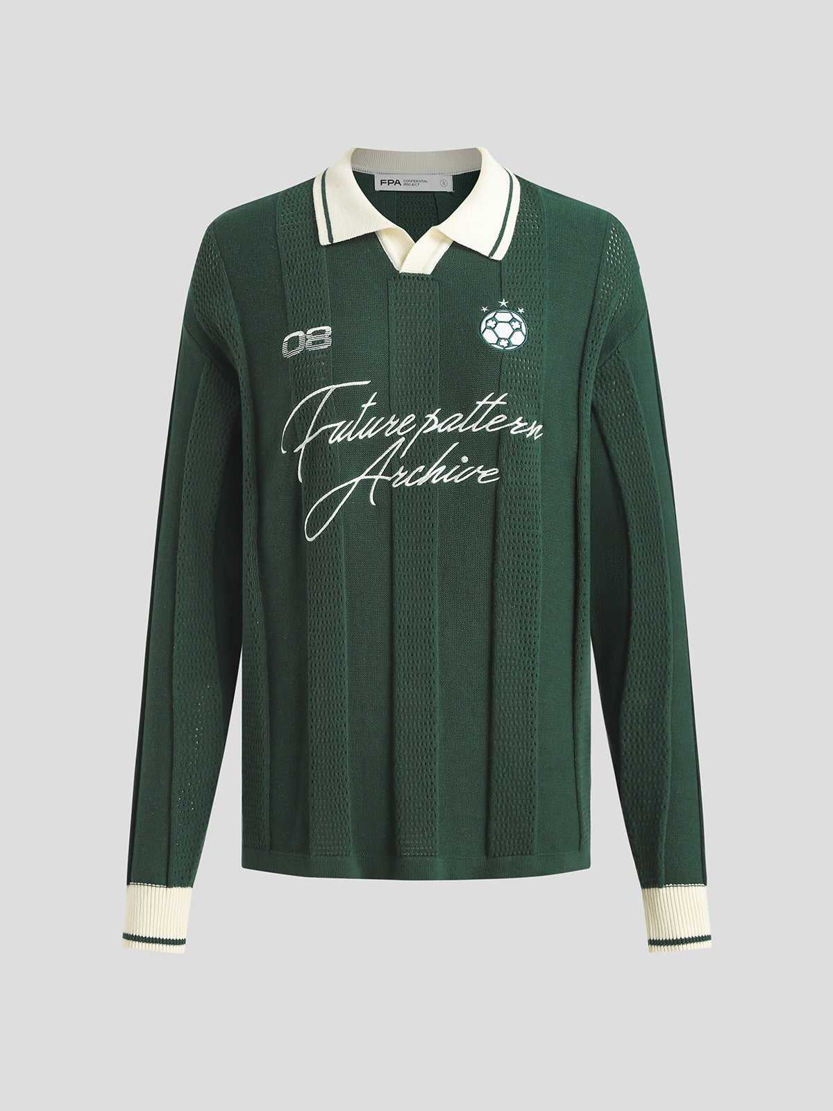 Varsity Jersey Polo Sweater - Green
