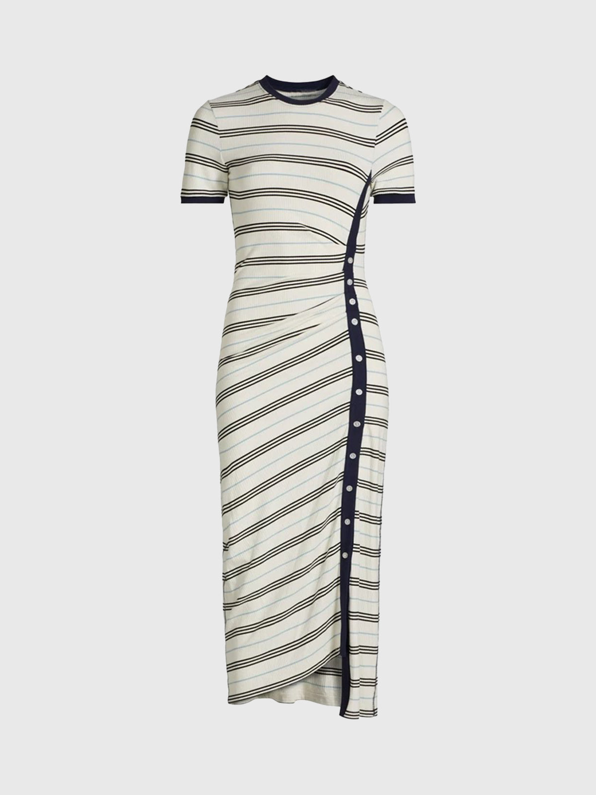 Dolled Office Skimming Stripe Wedding Dress - White