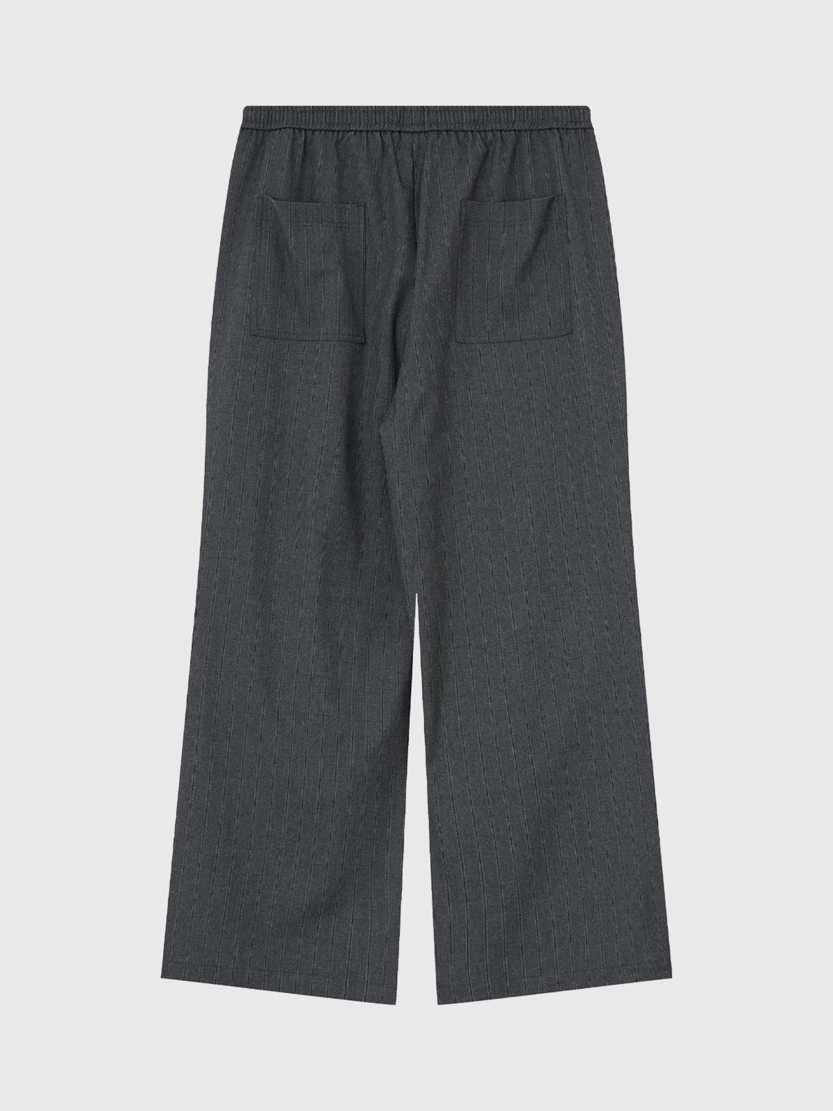 Brick Lane Straight Print Casual Pants - Charcoal