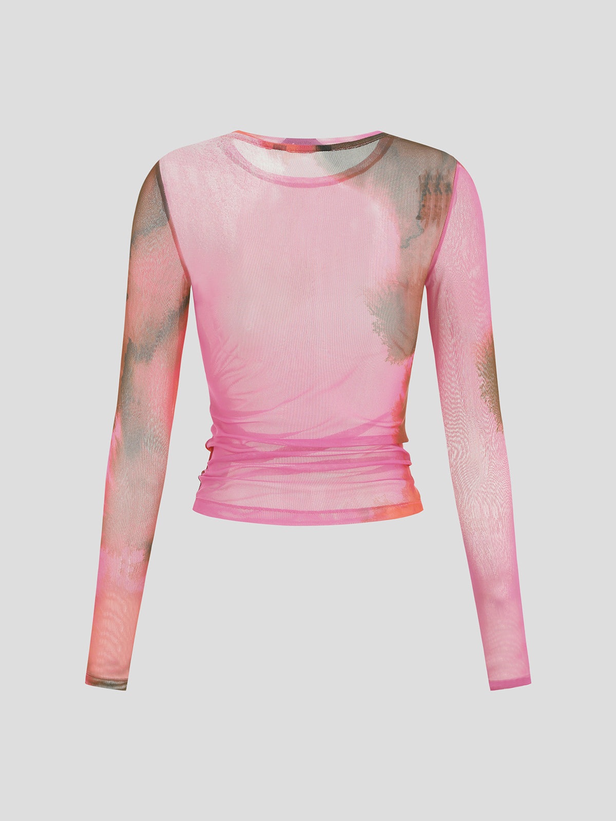 Tie-Dye Sheer Shell Top - Pink Pulse