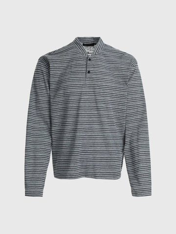 Dolled Office Zebra Stripe Quarter Zip Top - Mono