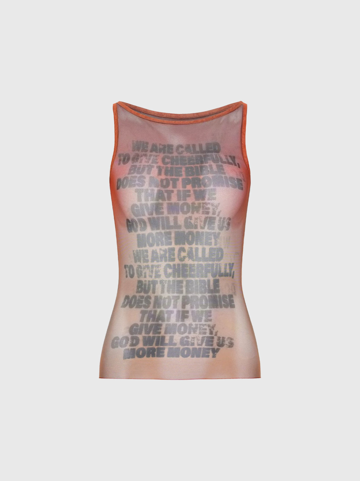 Brick Lane Vintage Newspaper Graphic Tank Top - Pink