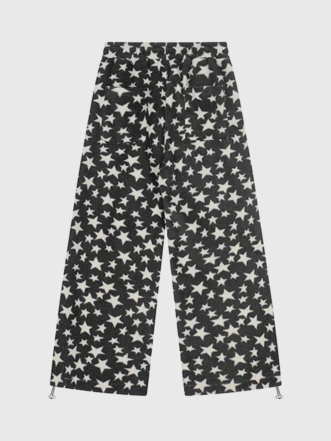 Brick Lane Star Print Drawstring Lounge Pants - Black