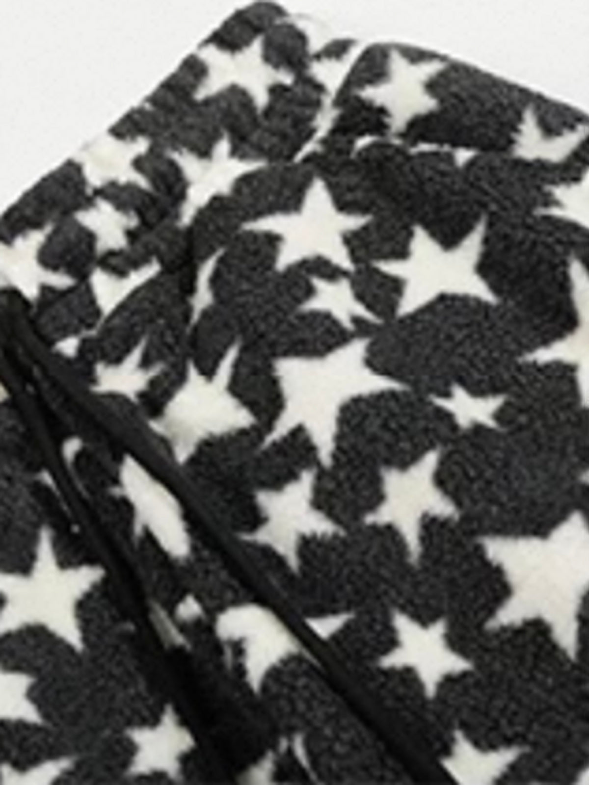 Brick Lane Star Print Drawstring Lounge Pants - Black