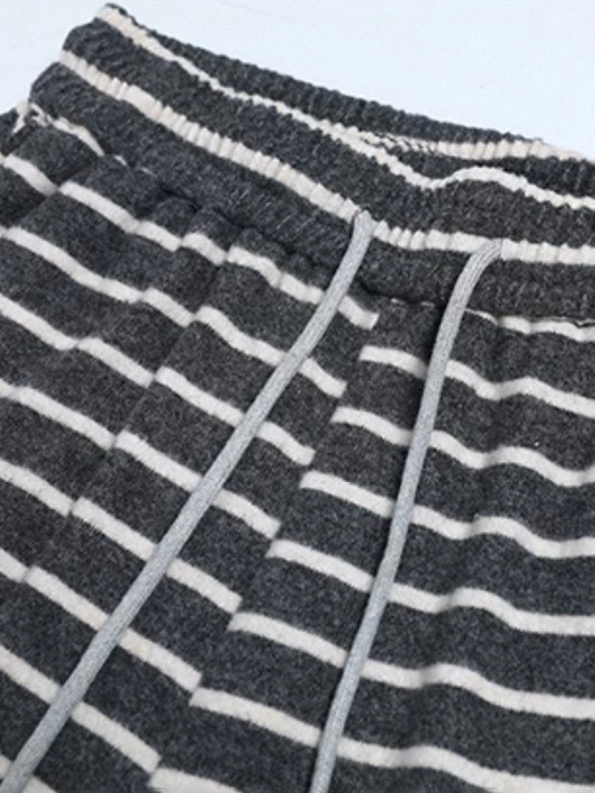 Brick Lane Fine Stripe Wide Leg Lounge Pants - Black