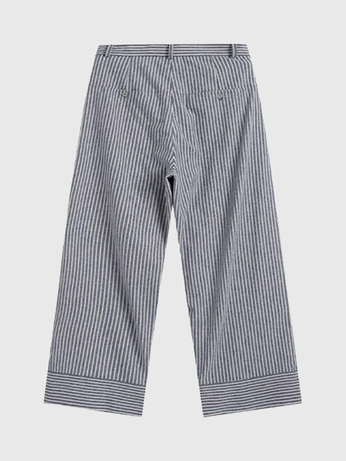 Brick Lane Psychedelic Wave Print Wide Leg Pants - Blue