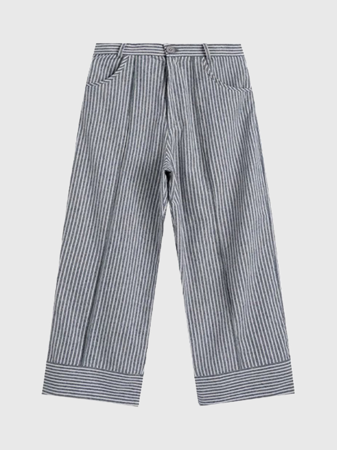 Brick Lane Psychedelic Wave Print Wide Leg Pants - Blue
