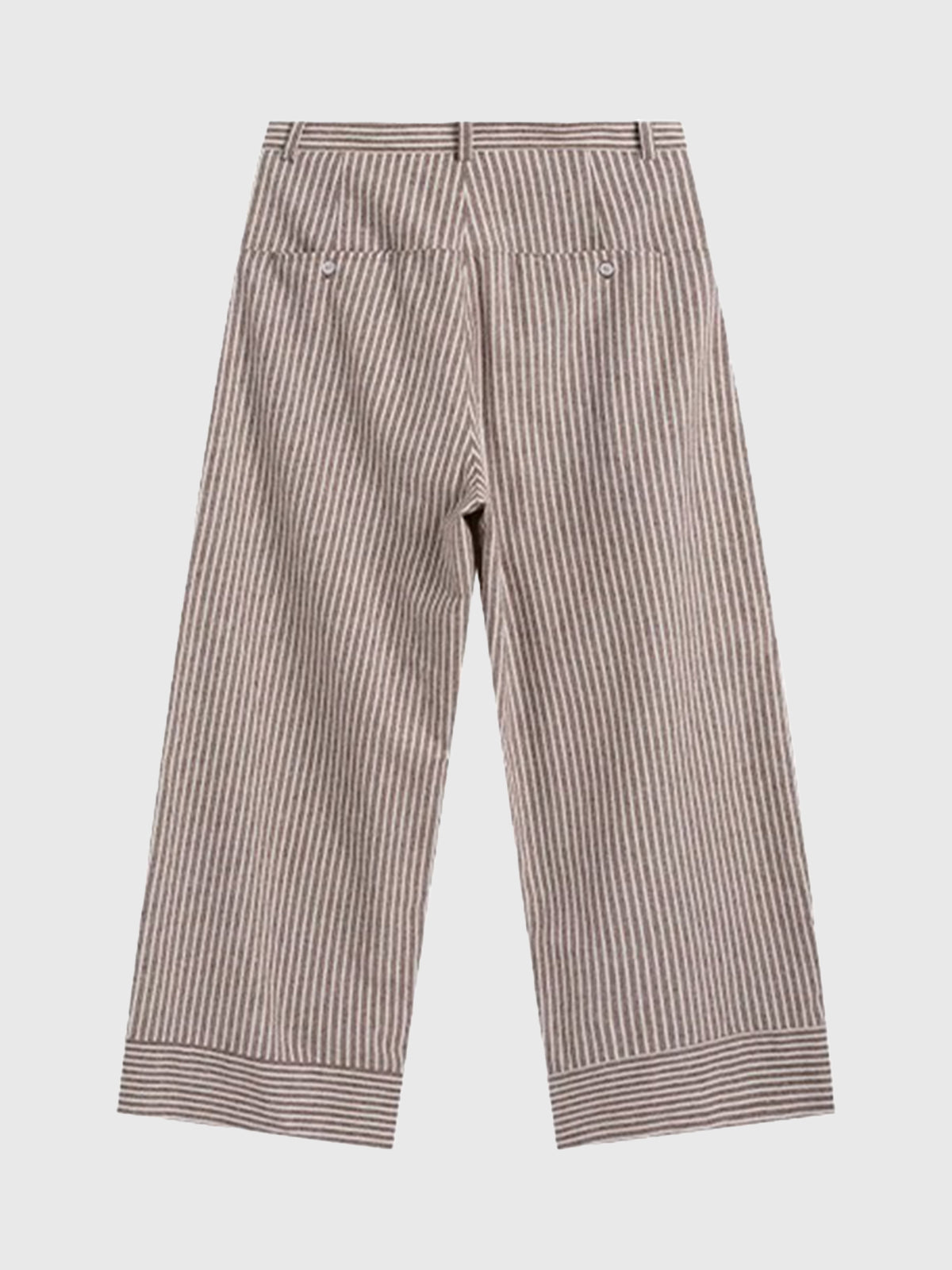 Brick Lane Psychedelic Wave Print Wide Leg Pants - Coffee