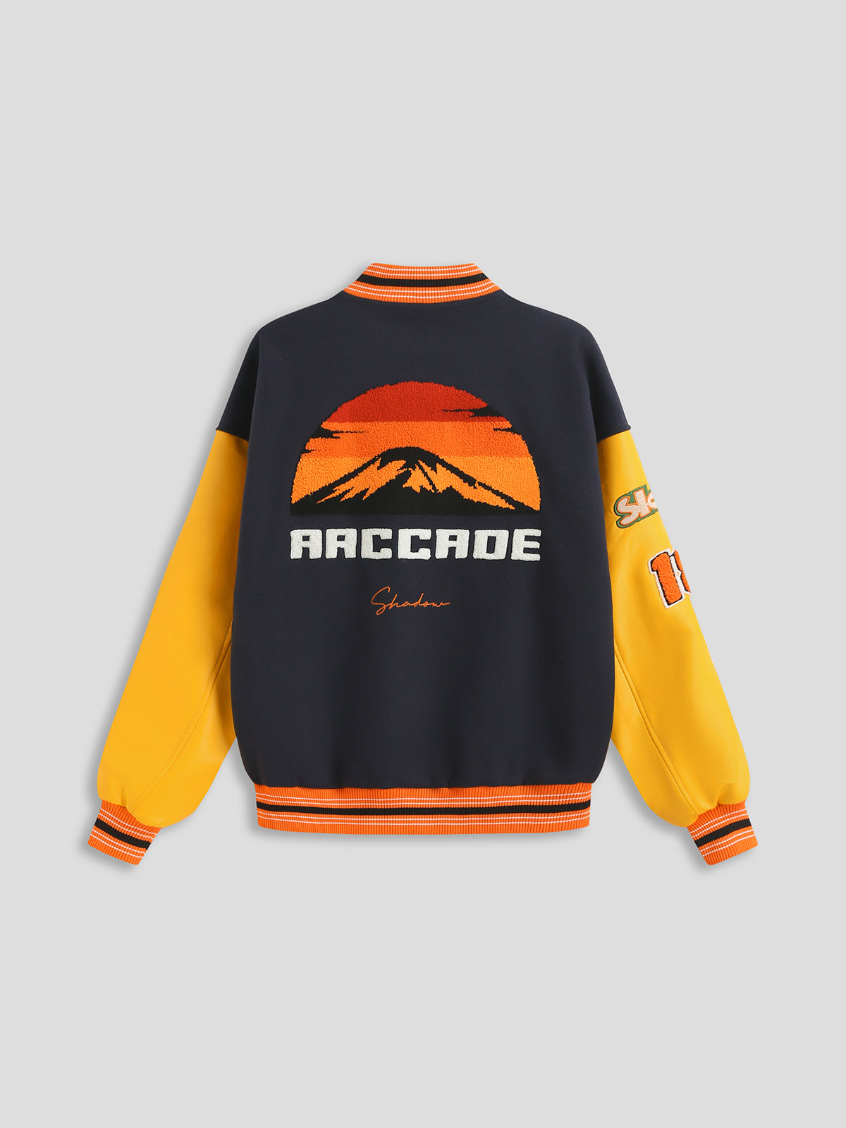 Fuji Dual-Tone Varsity Jacket - Citrus Navy